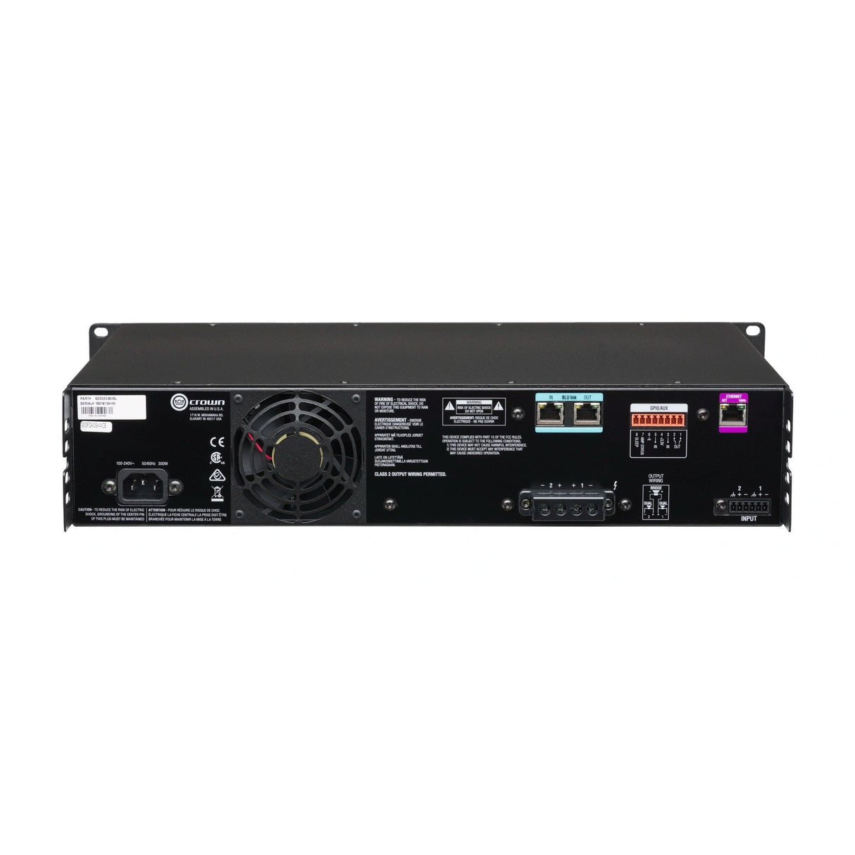 Crown CDi2x300 300W 2-Channel Analog Power Amplifier