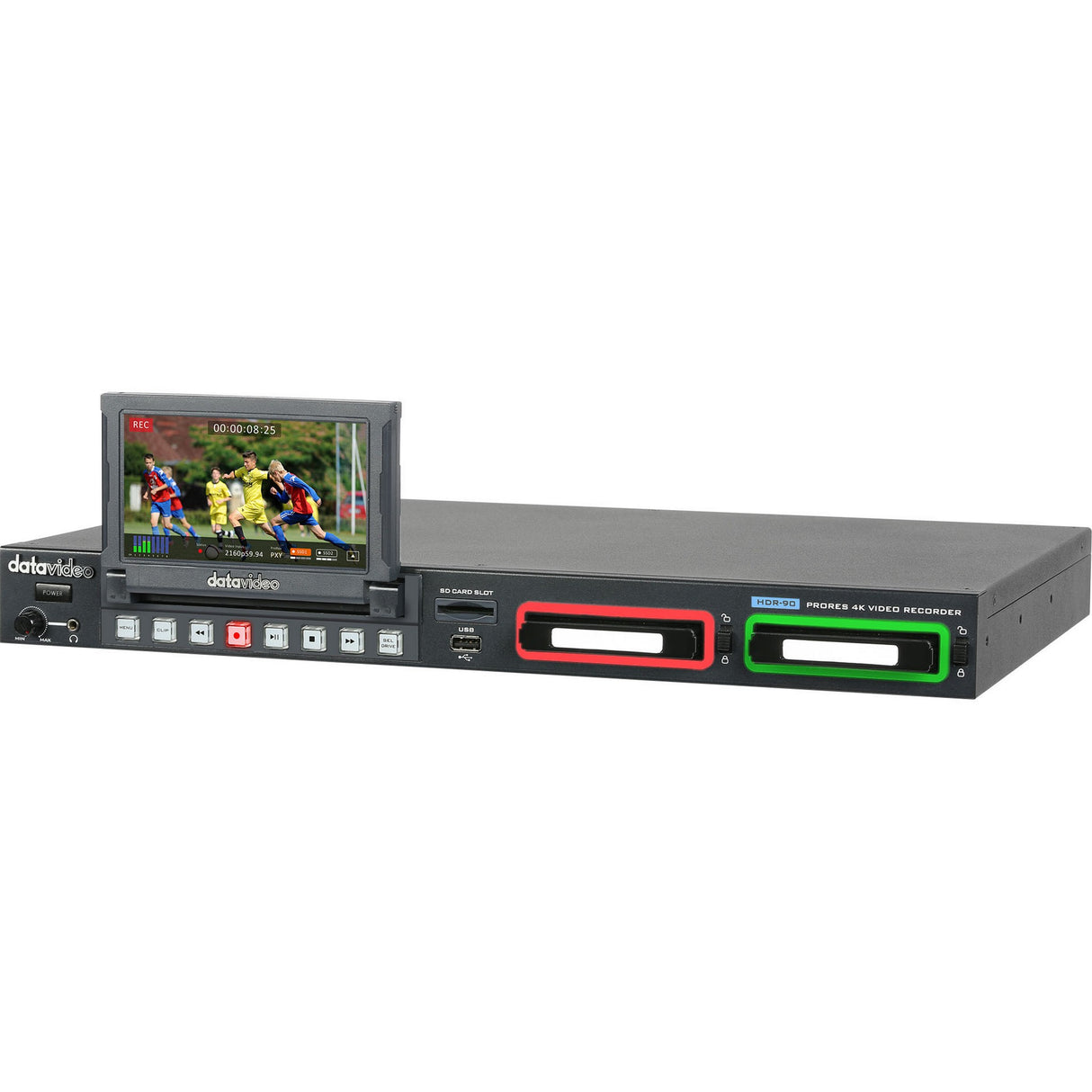 Datavideo HDR-90 ProRes 4K Video Recorder, 1U Rackmountable