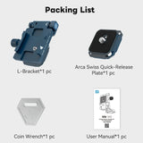 Digitalfoto VH-1AS Foldable Vertical L-Bracket and Baseplate with Arca-Swiss Bottom Plate