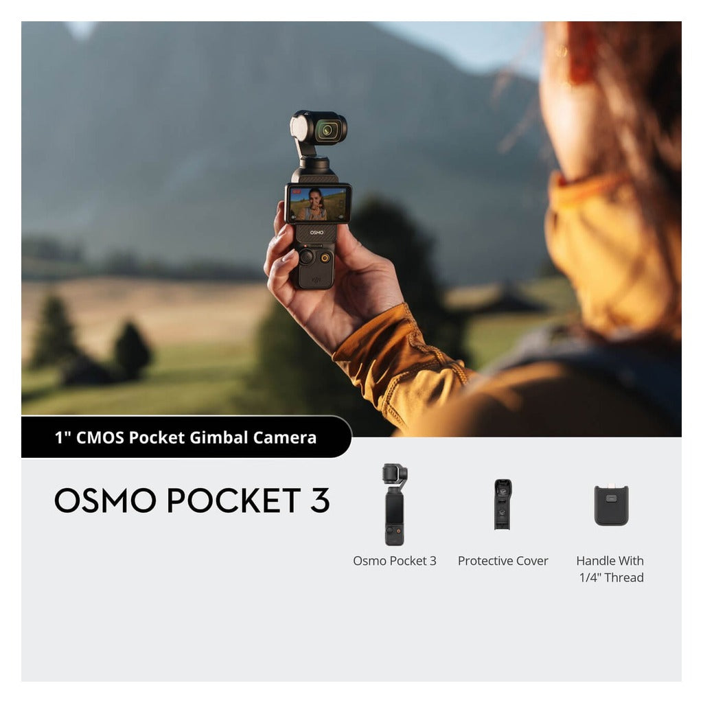 DJI Osmo Pocket 3 Gimbal Camera, 1-Inch CMOS 4K/120fps 3-Axis Stabilized