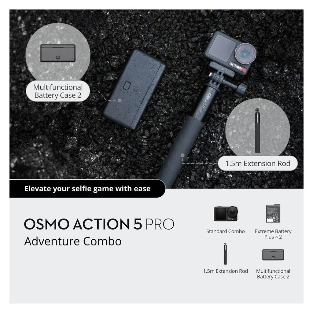 DJI Osmo Action 5 Pro Adventure Combo, 4K Action Camera with 3 Batteries