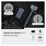 DJI Osmo Action 5 Pro Adventure Combo, 4K Action Camera with 3 Batteries