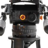 E-Image EP880XK Pneumatic Carbon Fiber Pedestal with 150mm Fluid Head