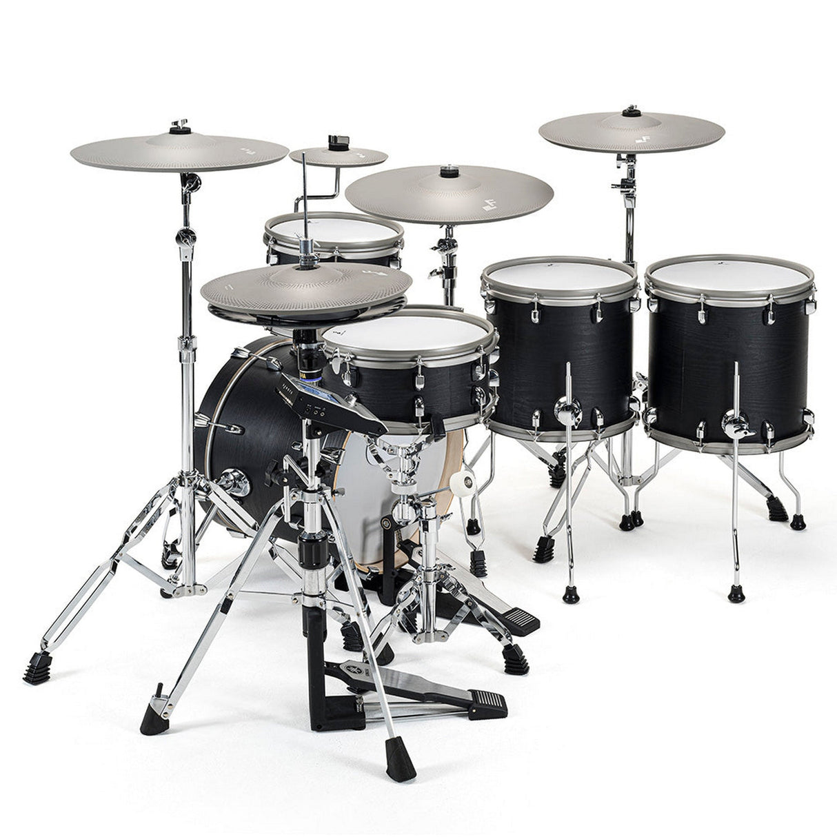 EFNOTE 5X Acoustic Designed Electronic Drum Set, Black Oak Wrap Finish