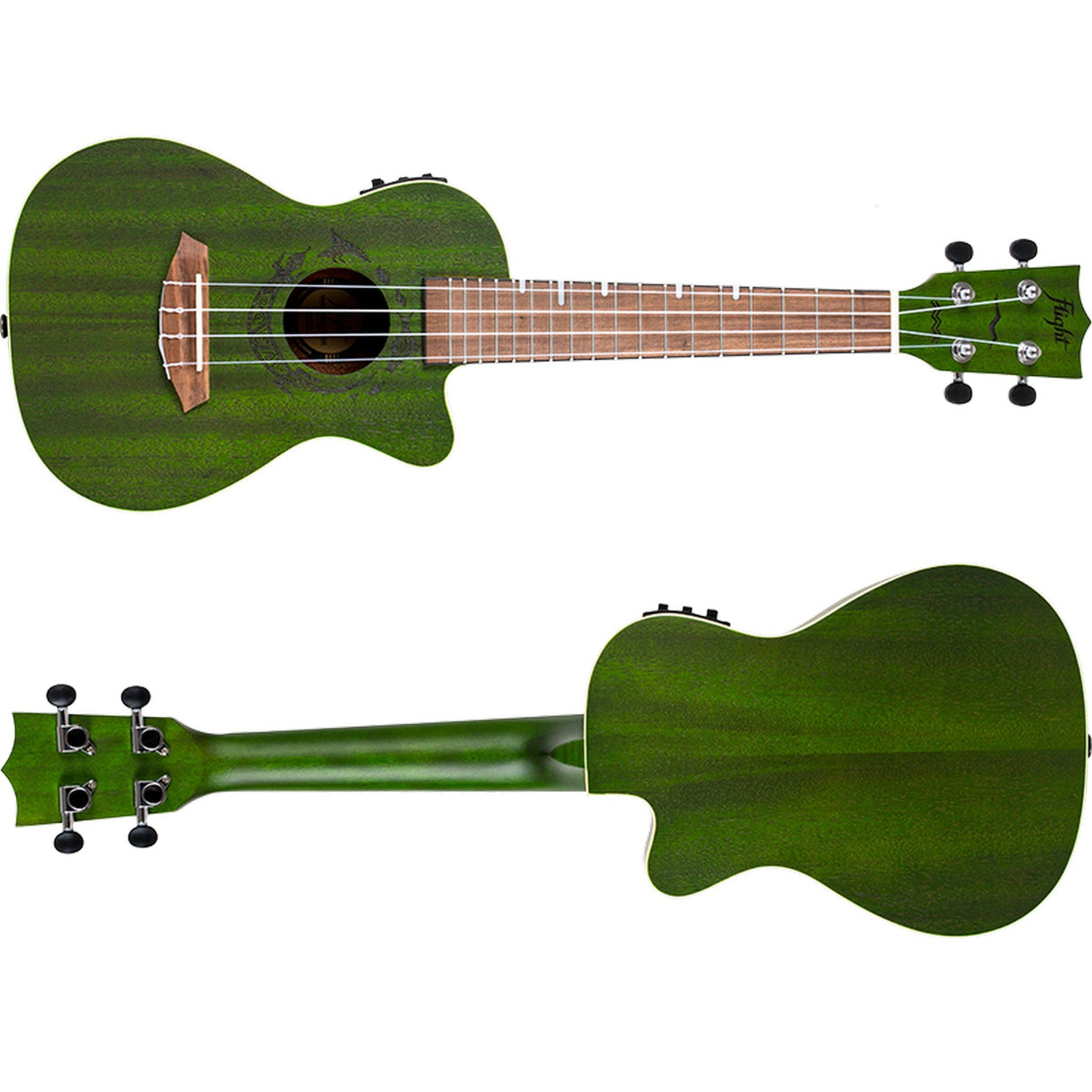 Flight DUC380 CEQ Jade Electro-Acoustic Concert Ukulele