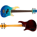 Flight TBL Transparent Blue Solid Body Mini Bass