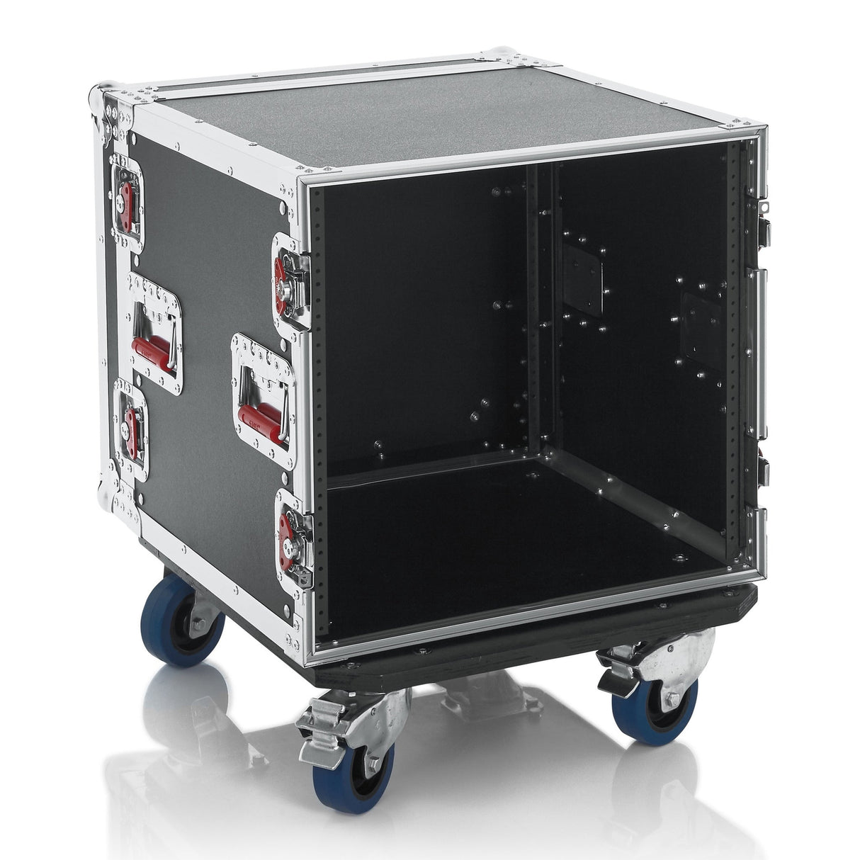 Gator G-TOUR 10U CAST ATA Wood Flight Rack Case with Casters, 10U 17-Inches Deep