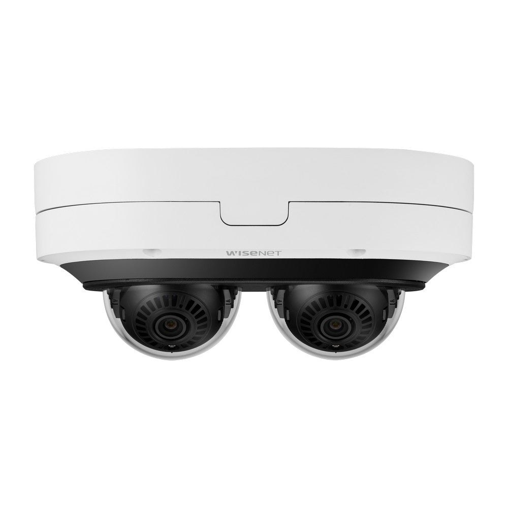 Hanwha PNM-7082RVD P-Series 2MP IR Outdoor Vandal-Rated WDR IP Dome Camera, 3-6mm Lens, White