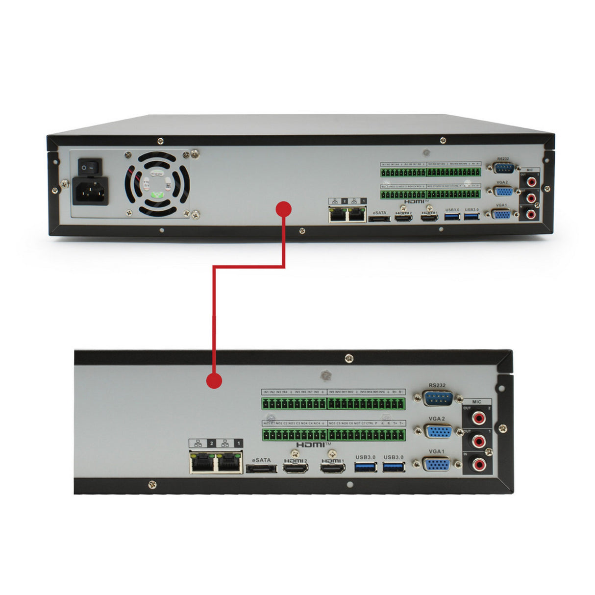 IC Realtime NVR-EL16-2U32MP1 16-Channel Rack-Mount Network Video Recorder