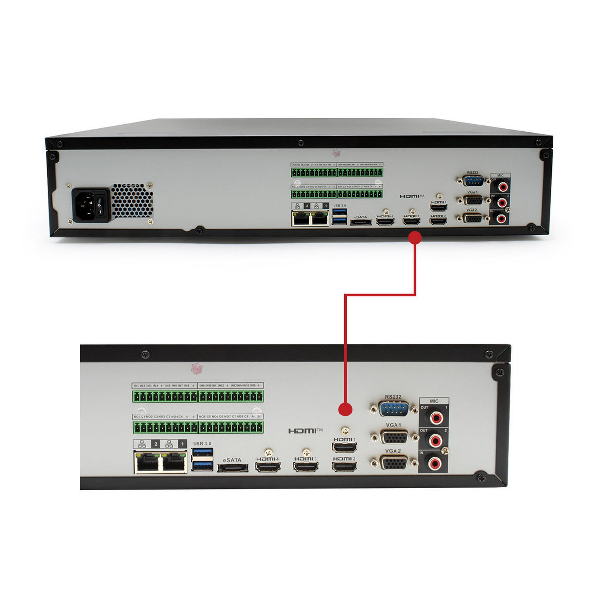 IC Realtime NVR-EL32-2U32MP1 32-Channel Rack-Mount Network Video Recorder