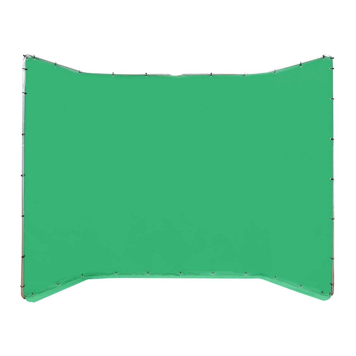 Ikan BD-13F-GRN-F Portable Panoramic Chroma Key Backdrop with Ground Cloth Green