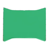Ikan BD-13F-GRN-F Portable Panoramic Chroma Key Backdrop with Ground Cloth Green