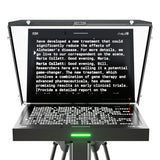 Ikan PT419W-NDI-TK Aura 19-Inch POE++ NDI Teleprompter with Full Encoding/Decoding IP Tally Light and Travel Kit