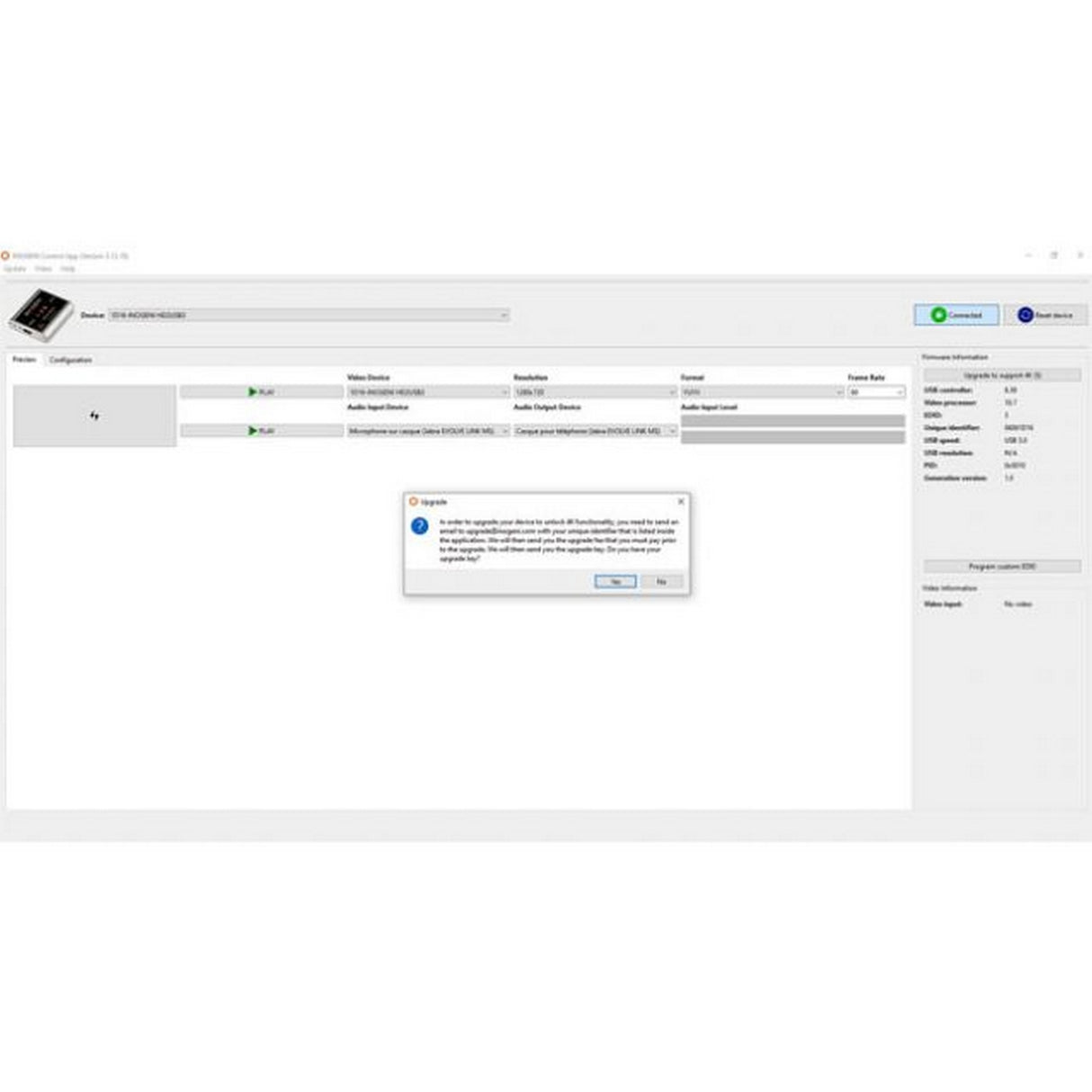 INOGENI HD2USB3 to 4K2USB3 Software Upgrade