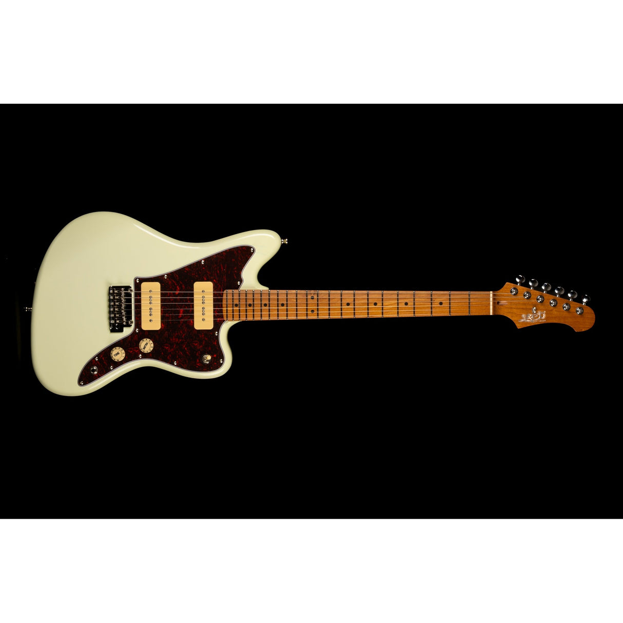Jet Guitars JJ-300 P90 OW Electric Guitar, Olympic White Finish