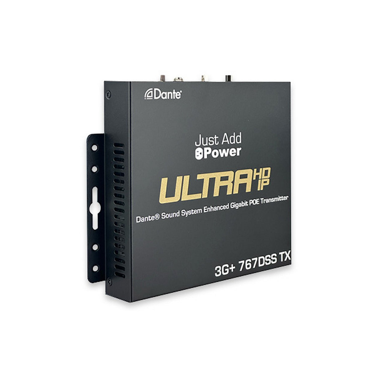Just Add Power 3G+ ULTRA 767DSS Dante Sound System Enhanced Gigabit POE UltraHDIP Transmitter