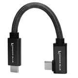 Kondor Blue 6-Inch USB-C Right Angle to Straight Cable for 8K Video Transfer