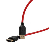 Kondor Blue 17-Inch 8K HDMI 2.1 Braided Cable for On-Camera Monitors, Cardinal Red