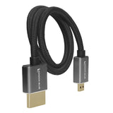 Kondor Blue 16-Inch Micro HDMI to Full HDMI Straight Cable Braided