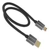 Kondor Blue 16-Inch Mini HDMI to Full HDMI Straight Cable Braided