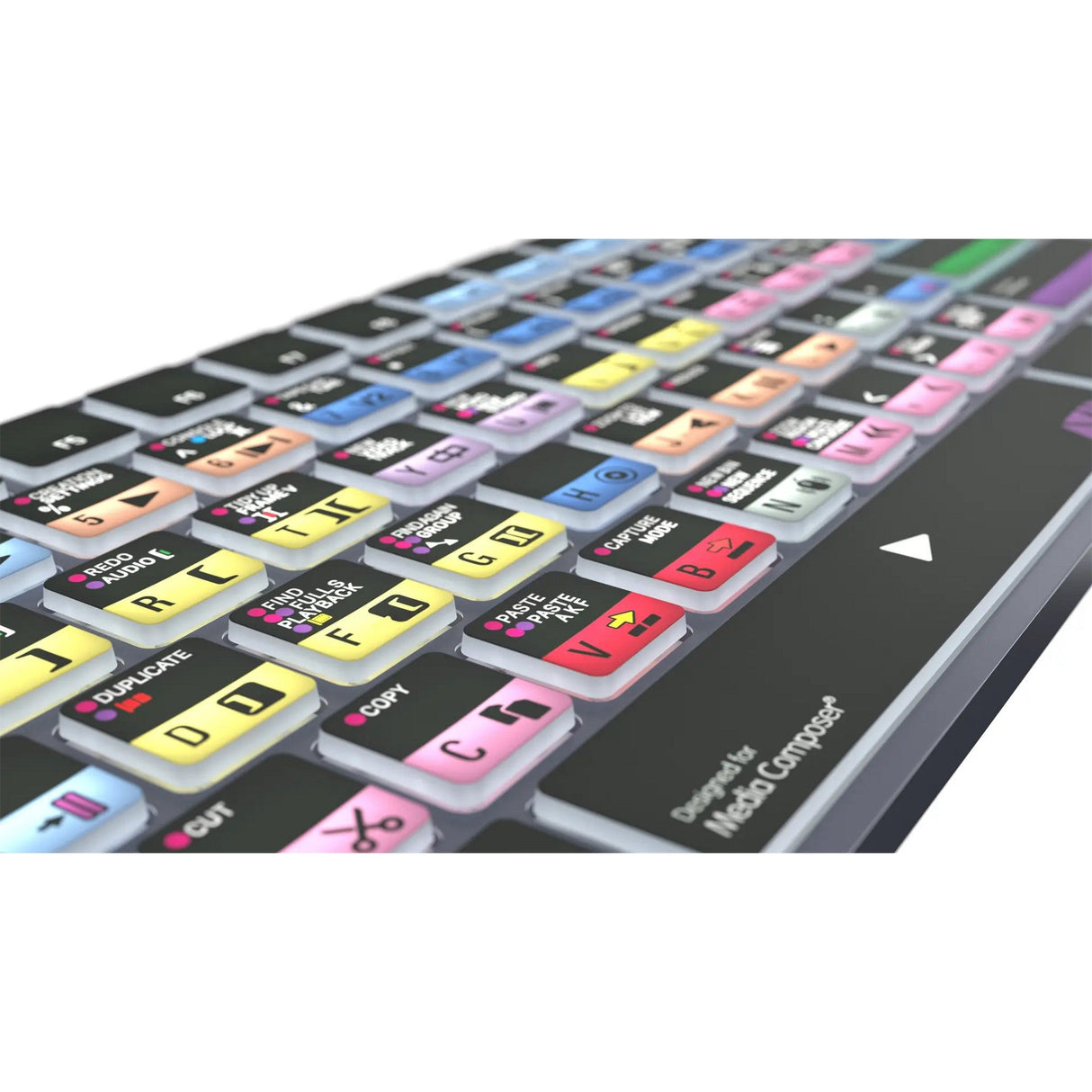 Logickeyboard TITAN Wireless Backlit Keyboard for Avid Media Composer Pro, US Windows