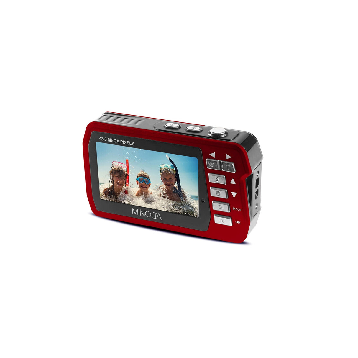 Minolta MN40WP 48 MP 2.7K Ultra HD Waterpoof Digital Camera Red