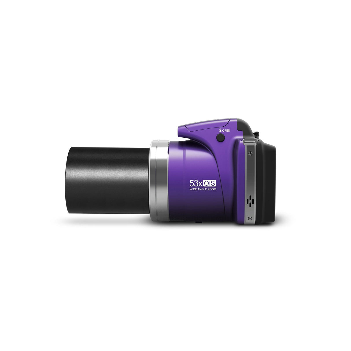 Minolta MN53Z 16 MP HD Bridge Digital Camera with 53x Optical Zoom Purple