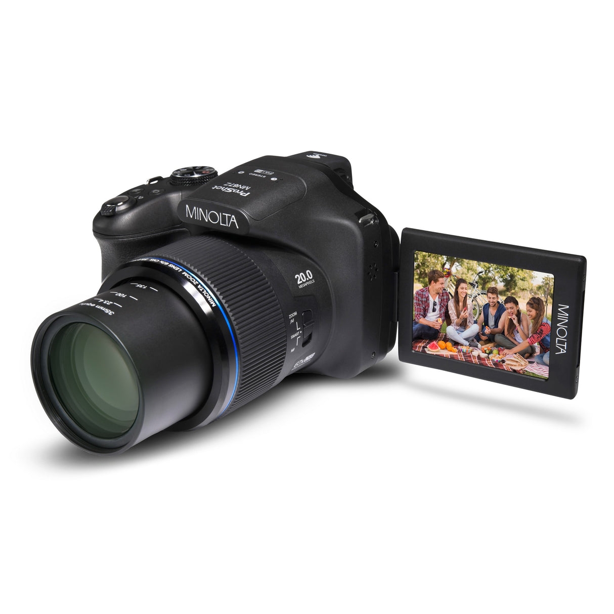 Minolta MN67Z 20 MP 1080p HD Bridge Digital Camera with 67x Optical Zoom, Black