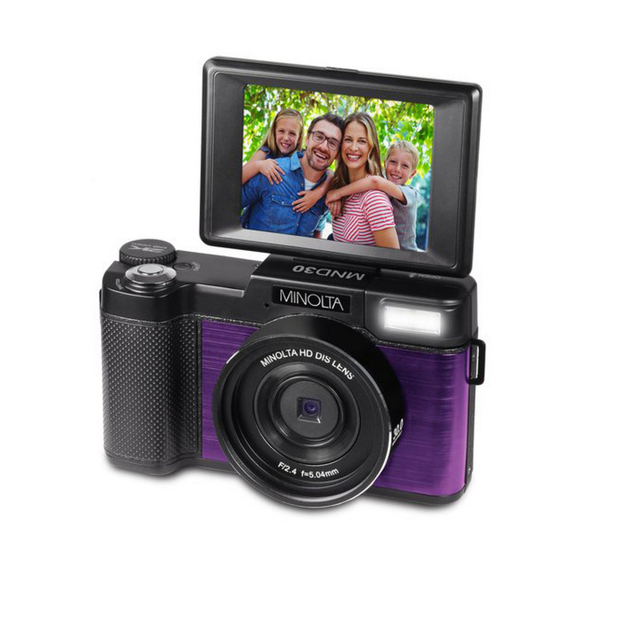 Minolta MND30 30 MP 2.7K Ultra HD Digital Camera, Purple
