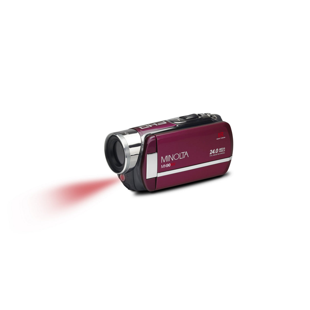 Minolta MN90NV 1080p HD 24 MP Night Vision Digital Camcorder Maroon