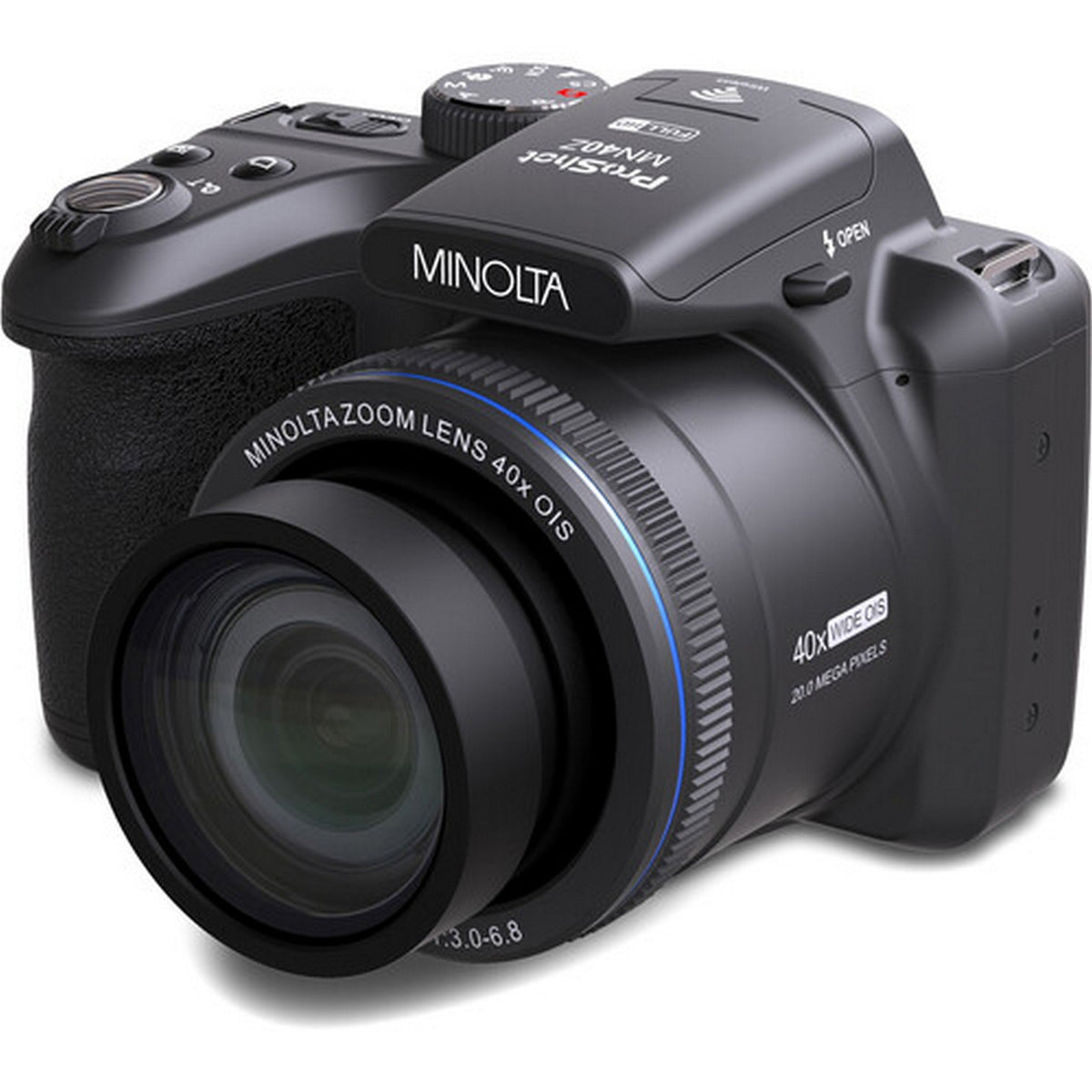 Minolta MN40Z-BK 20MP 40x Optical Zoom Wi-Fi Bridge Camera