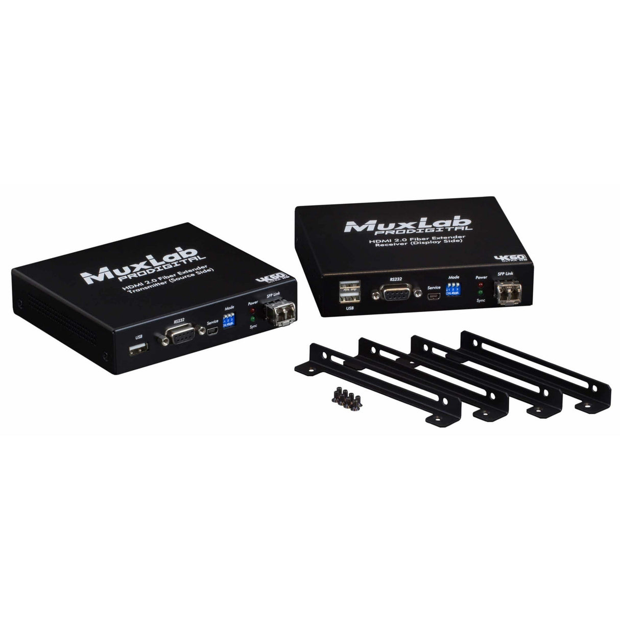 MuxLab 500485 HDMI 2.0 Fiber Extender Kit (Single Mode)