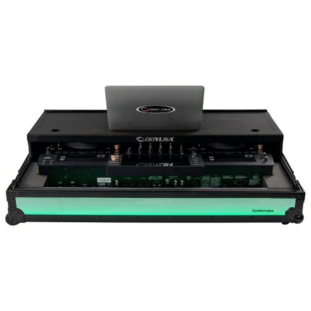 Odyssey Flight Effects Case with Glide Style Laptop Platform and Wheels for Pioneer DJ OPUS-QUAD