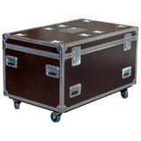 Odyssey Brown Hex Board Utility Tour Trunk Case with Caster Wheels