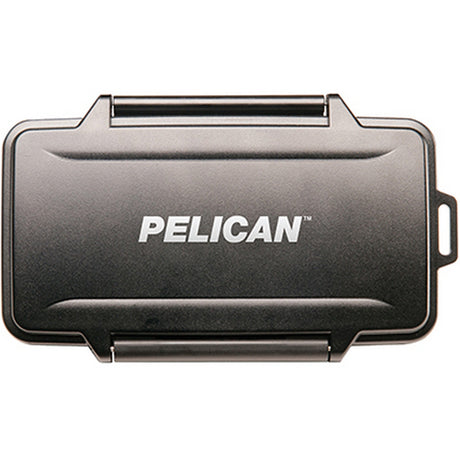 Top view of Pelican 0915 Micro SD memory card case in black
