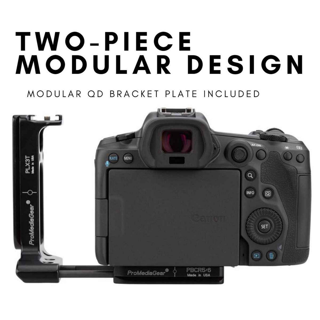 ProMediaGear PLCR56 Arca-Swiss L-Bracket for Canon EOS R5 / R6 / R5 Mark II / R6 Mark II Mirrorless Camera