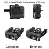 ProMediaGear PLX4TQD Universal Arca-Swiss L-Bracket for Tall DSLR and Mirrorless Cameras with Articulating LCD Screens