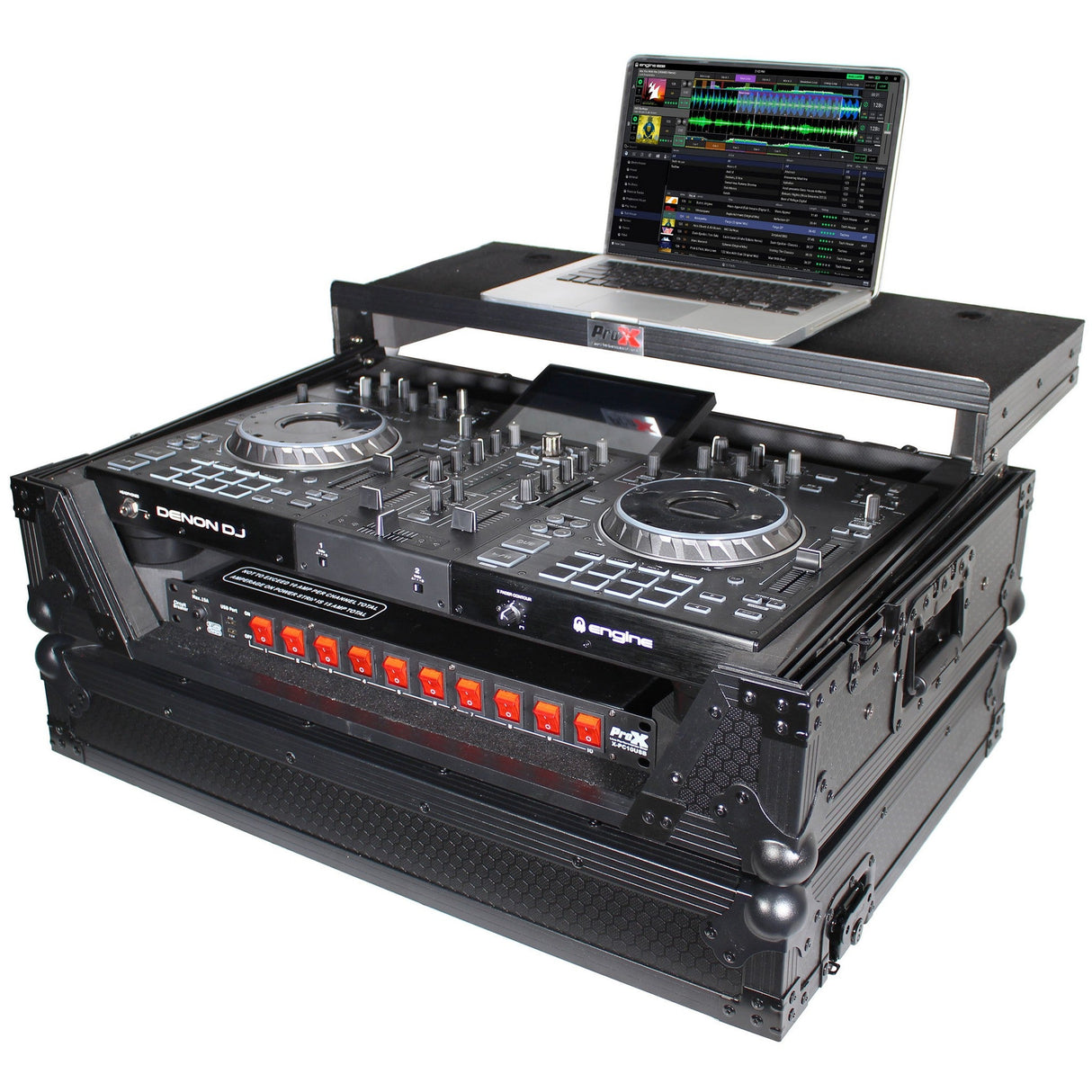 ProX XS-PRIME2 Case for Denon PRIME 2 DJ Controller with Laptop Shelf