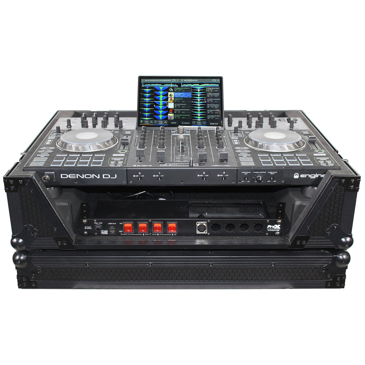 ProX XS-PRIME4 Case for Denon PRIME 4 DJ Controller with Rack Space and Wheels