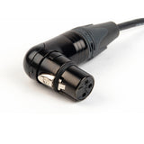 Remote Audio CAXJ12RT XLR Jumper Cable XLR3F Right-Angle to XLR3M 12 in