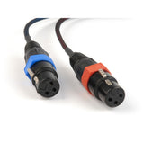 Remote Audio CAXSTEX5M Dual XLR3F to XLR5M Balanced Stereo Input Cable 18 in