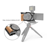 SmallRig Camera Cage with Wooden Handgrip for Sony ZV1