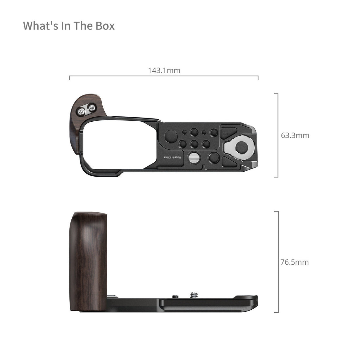 SmallRig 5906 L Shaped Mount Plate with Wooden Handle for Nikon ZR