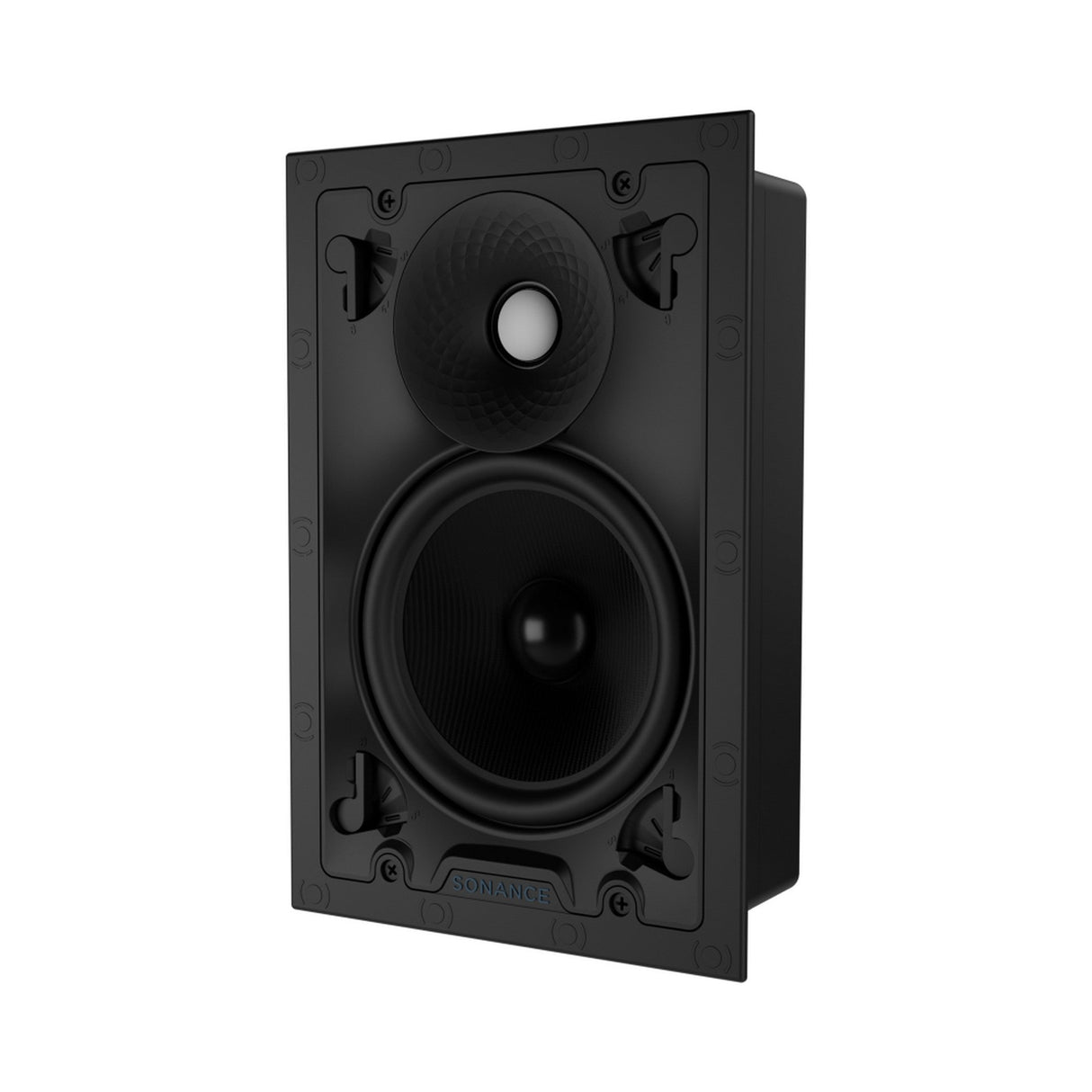 Sonance VX Series 6-Inch Rectangle In-Wall Speaker with White Micro Trim Grille Pair