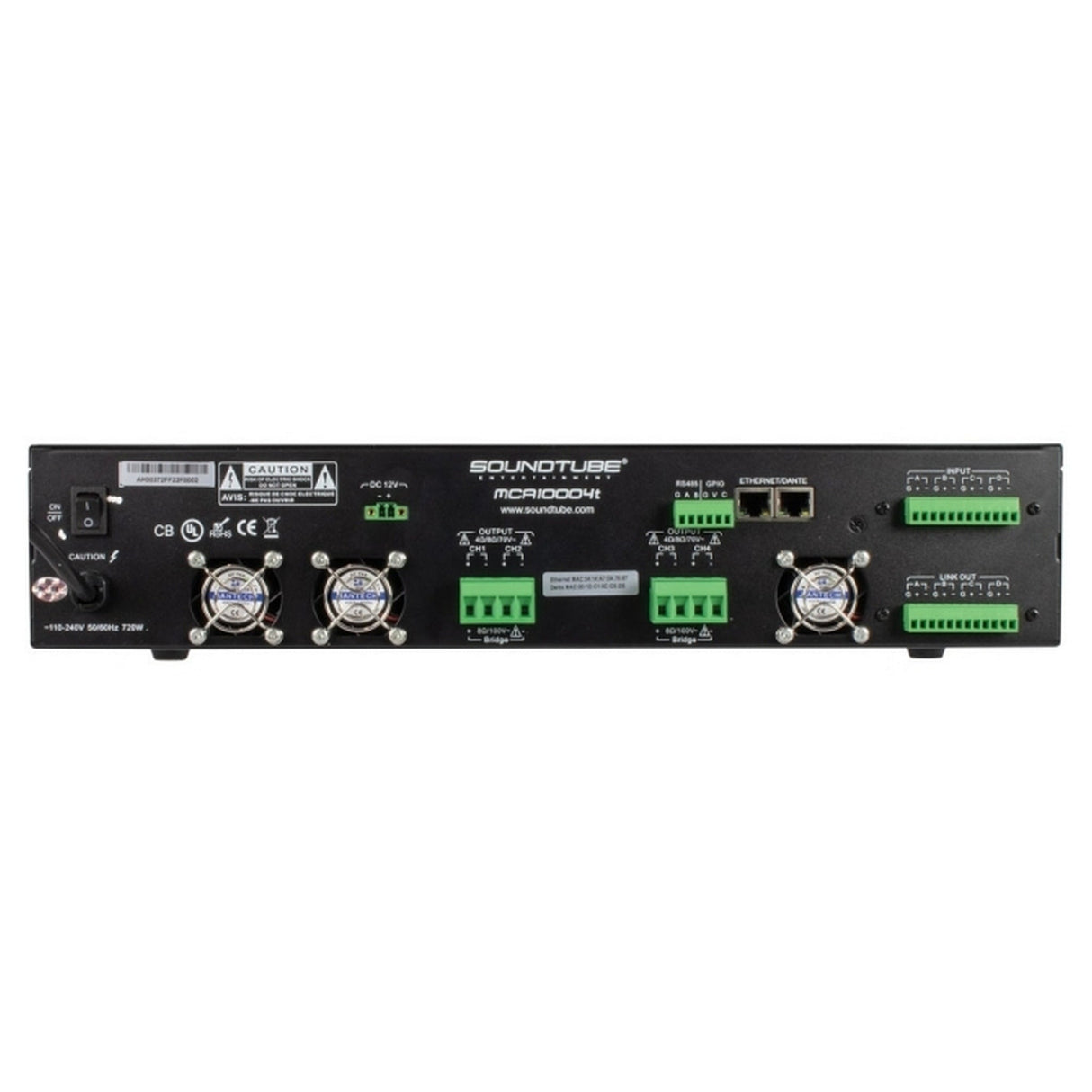 SoundTube 4‑Channel Amplifier with Dante