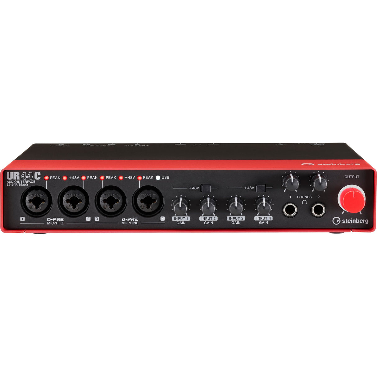 Steinberg UR44C 6 x 4 USB 3.0 Type C Audio Interface, Red