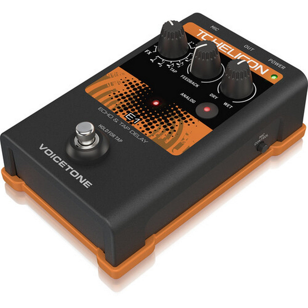 TC Helicon VoiceTone E1 Vocal Echo & Tap Delay Effects Pedal