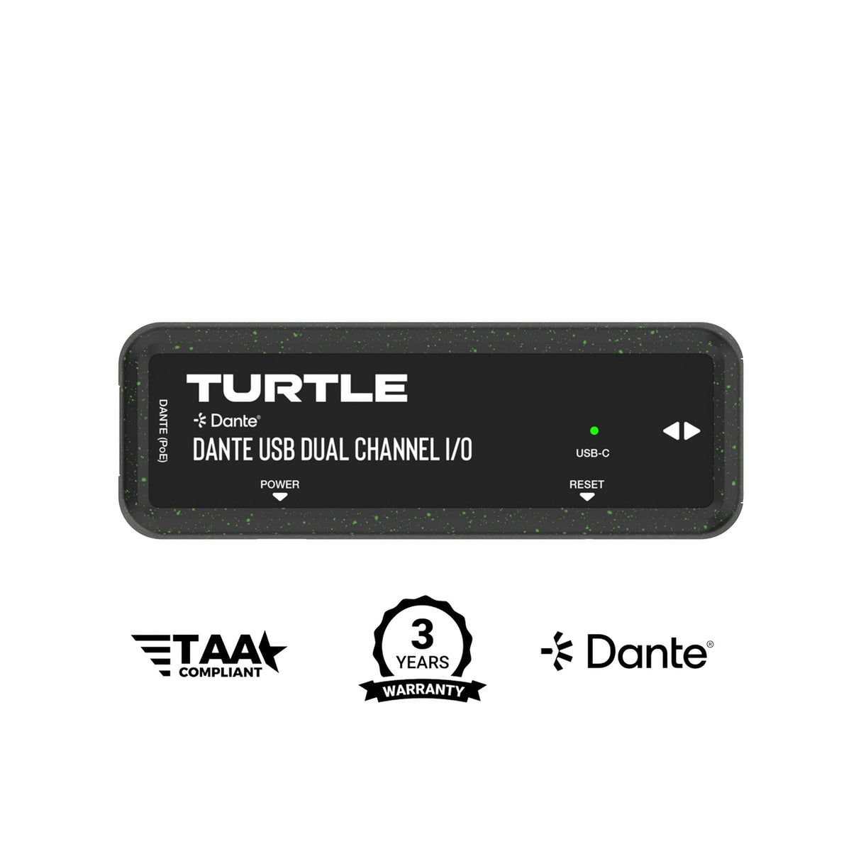 Turtle AV Dante Dual Channel USB-C I/O Adapter