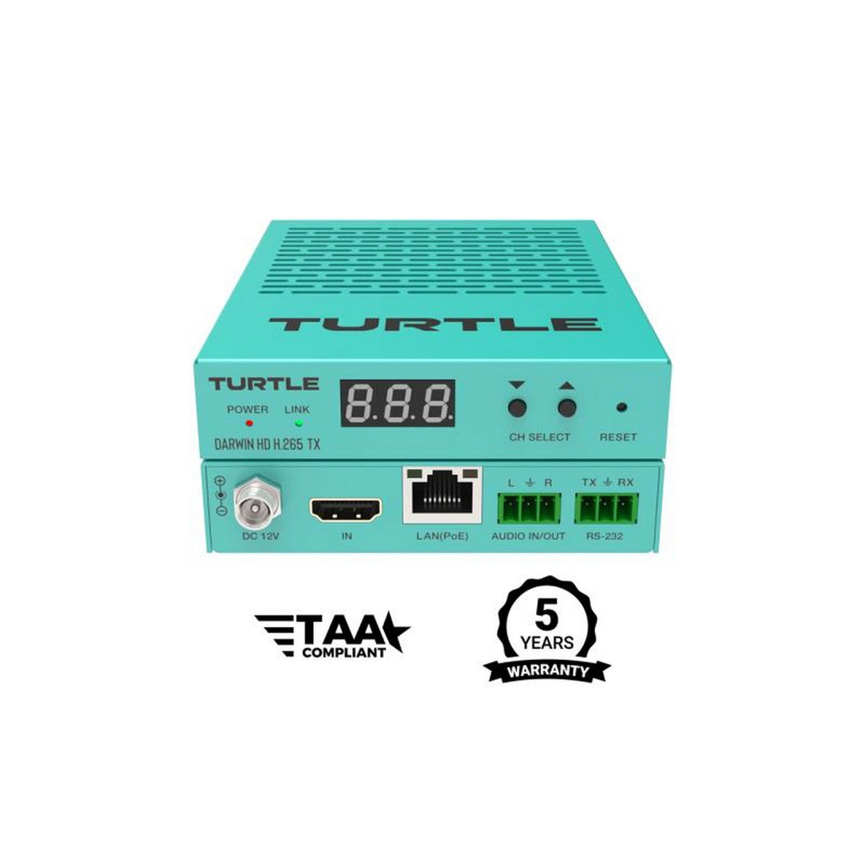 Turtle AV Darwin HD H.265 TX HDMI AV-over-IP Transmitter