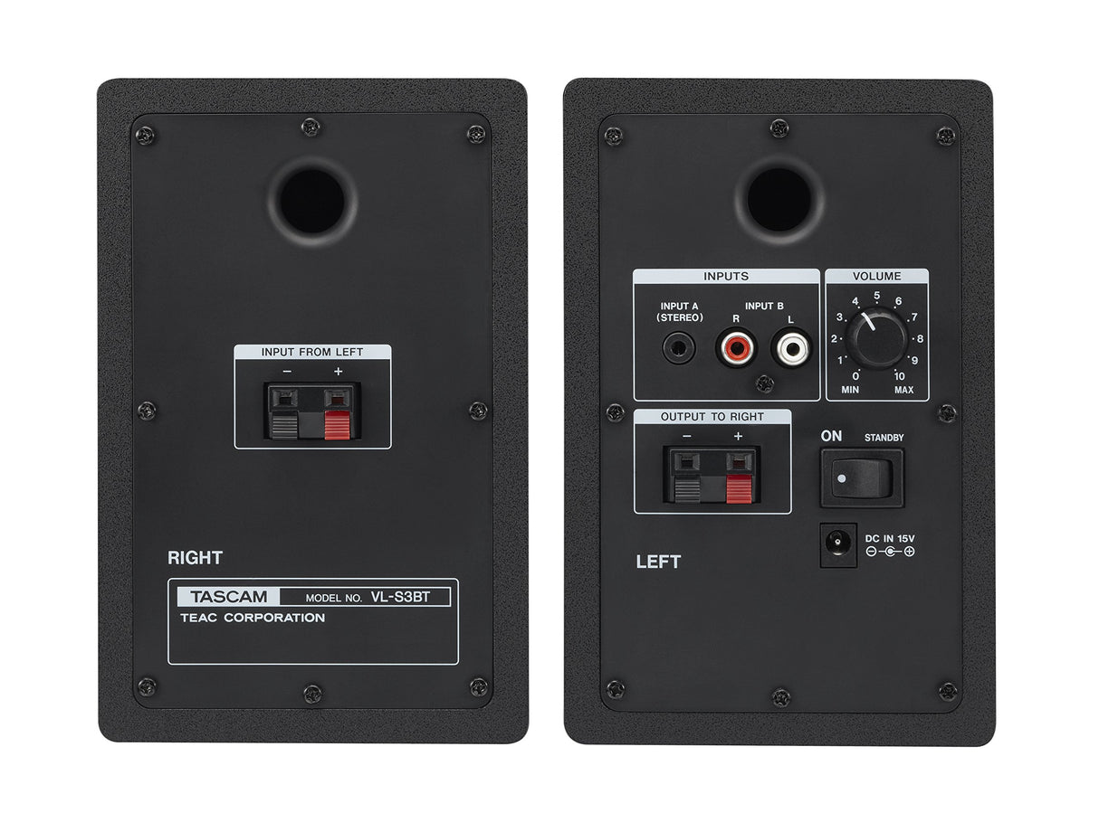 Tascam VL-S3BT 2 Way Compact Powered Desktop Monitors w/Bluetooth 4.0 14W (Used)